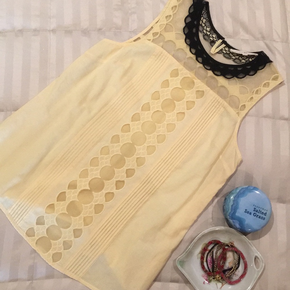 Babydoll Top (Black and Soft Yellow)